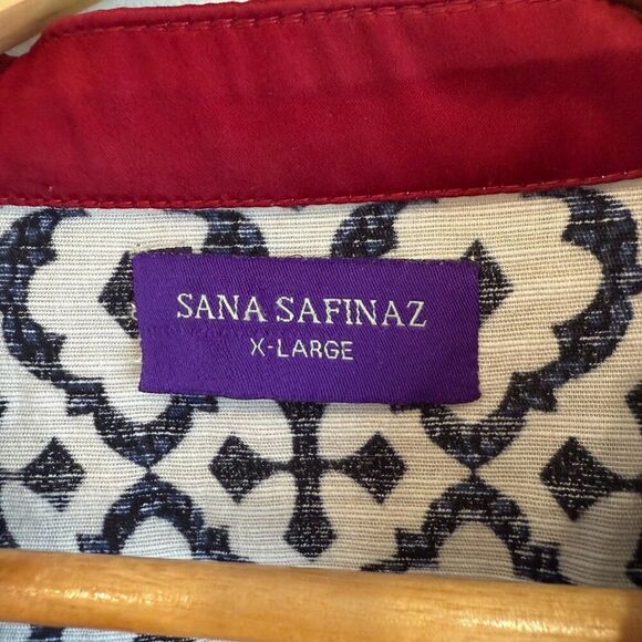 Sana Safinaz Embroidered Cream, Blue and Fuchsia Long Sleeve Kurta Tunic Top XL - Picture 5 of 5